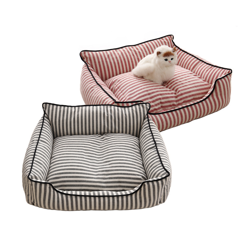 2-Colors-Stripe-Pattern-Pet-Sofa-Bed-Mat-Dog-Cat-Sofa-Kennel-Pet-Bed-1388401-1