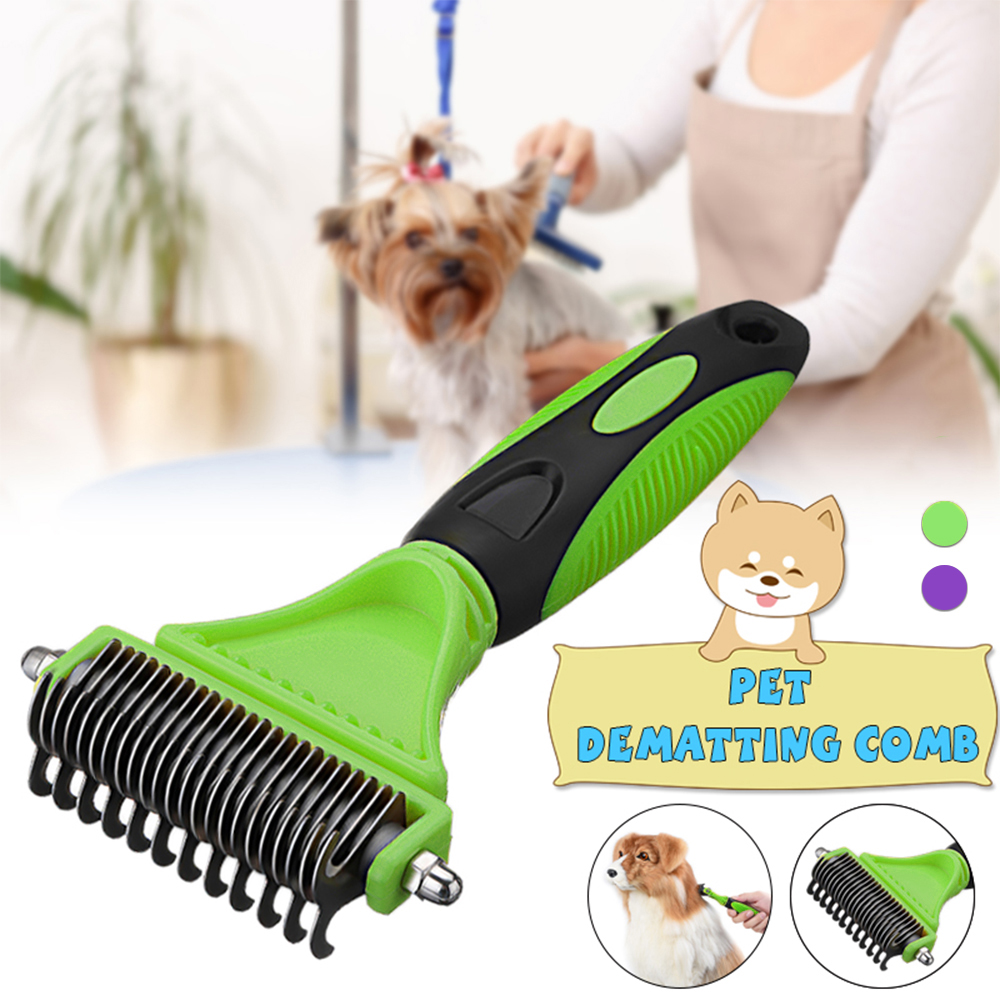 3-in-1-Dual-Sided-Dog-Cat-Hair-Fur-Shedding-Trimmer-Stainless-Steel-Grooming-Dematting-Rake-Comb-Bru-1904467-1