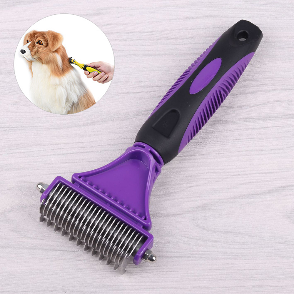 3-in-1-Dual-Sided-Dog-Cat-Hair-Fur-Shedding-Trimmer-Stainless-Steel-Grooming-Dematting-Rake-Comb-Bru-1904467-11