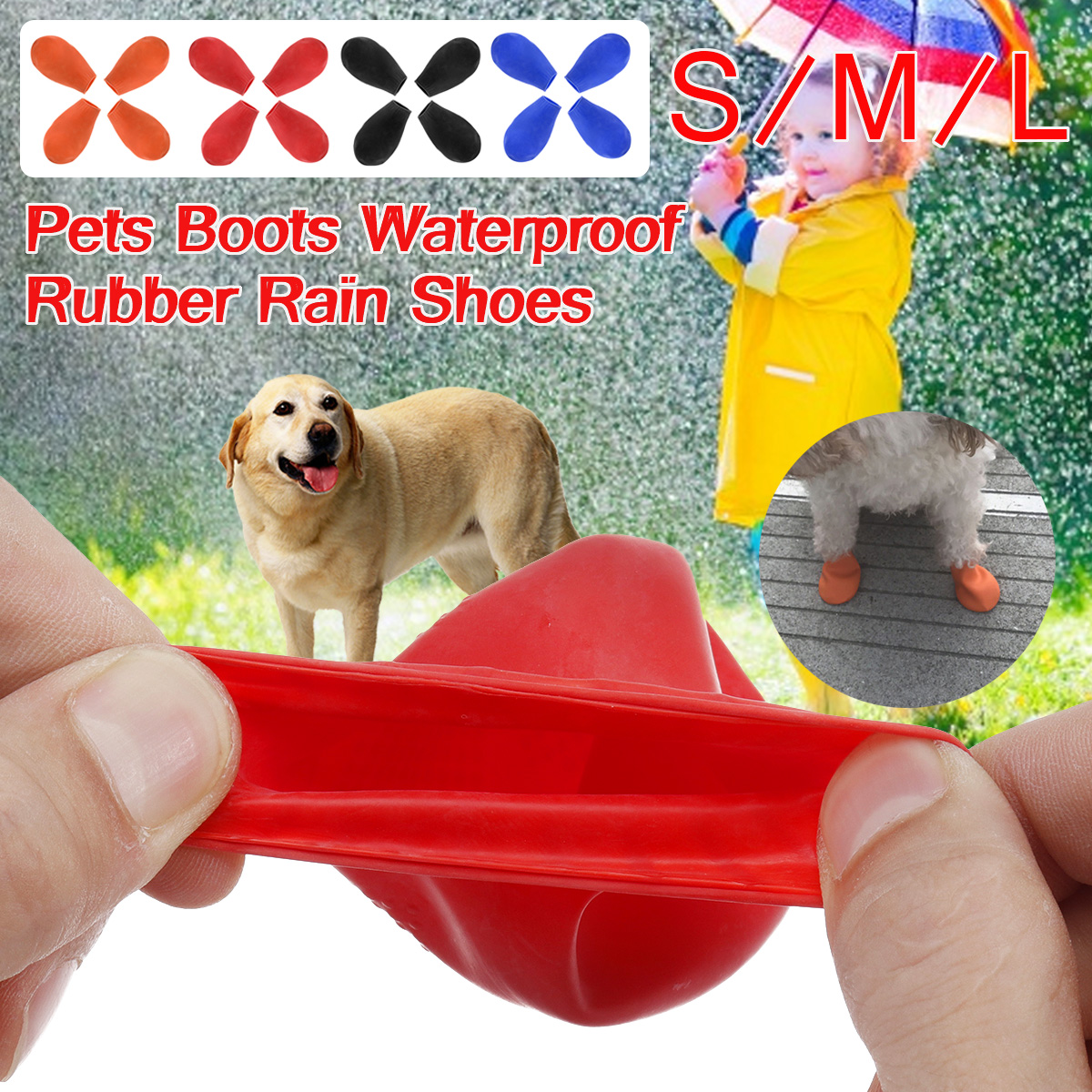 48Pcs-Dog-Cat-Rain-Protective-Boots-Waterproof-Puppy-Pet-Shoe-Covers-Boots-Anti-Slip-1578938-1