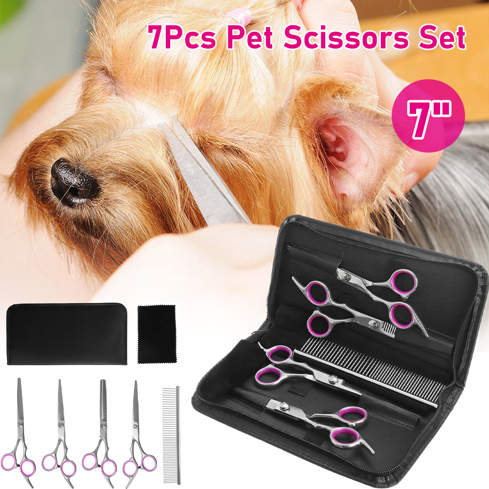 7-Stainless-Pet-Dog-Cat-Hair-Grooming-Scissors-Cutting-Curved-Thinning-Shears-1963688-1