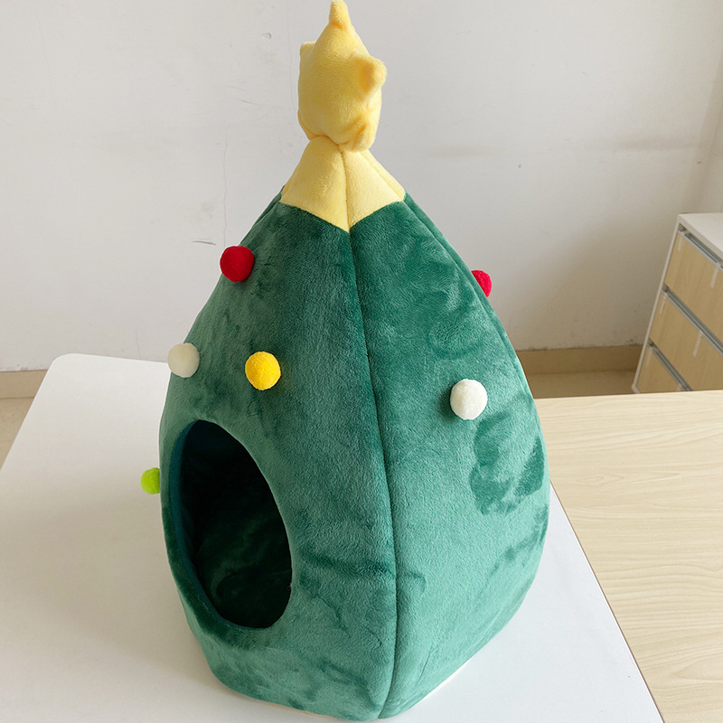 Christmas-Tree-Cat-Litter-Kennel-Winter-Warm-Pet-Nest-Winter-Cat-House-Pet-Supplies-Pet-Bed-1590167-8