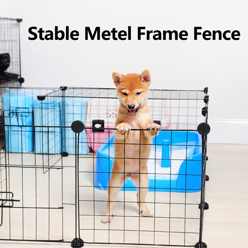 DIY-Pet-Cats-Dogs-Indoor-Fence-Cage-Combination-Assembly-Steel-Wire-Mesh-for-Household-Pet-Net-1632707-2