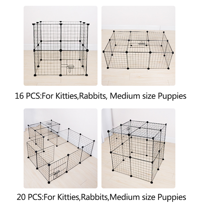 DIY-Pet-Cats-Dogs-Indoor-Fence-Cage-Combination-Assembly-Steel-Wire-Mesh-for-Household-Pet-Net-1632707-12