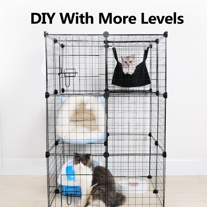 DIY-Pet-Cats-Dogs-Indoor-Fence-Cage-Combination-Assembly-Steel-Wire-Mesh-for-Household-Pet-Net-1632707-5