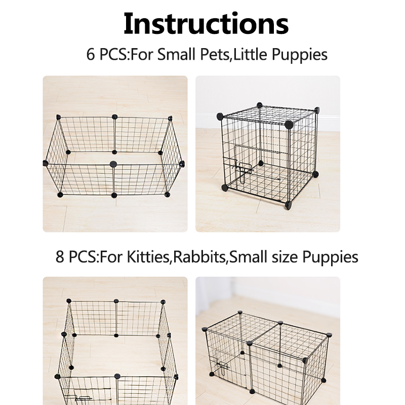 DIY-Pet-Cats-Dogs-Indoor-Fence-Cage-Combination-Assembly-Steel-Wire-Mesh-for-Household-Pet-Net-1632707-10