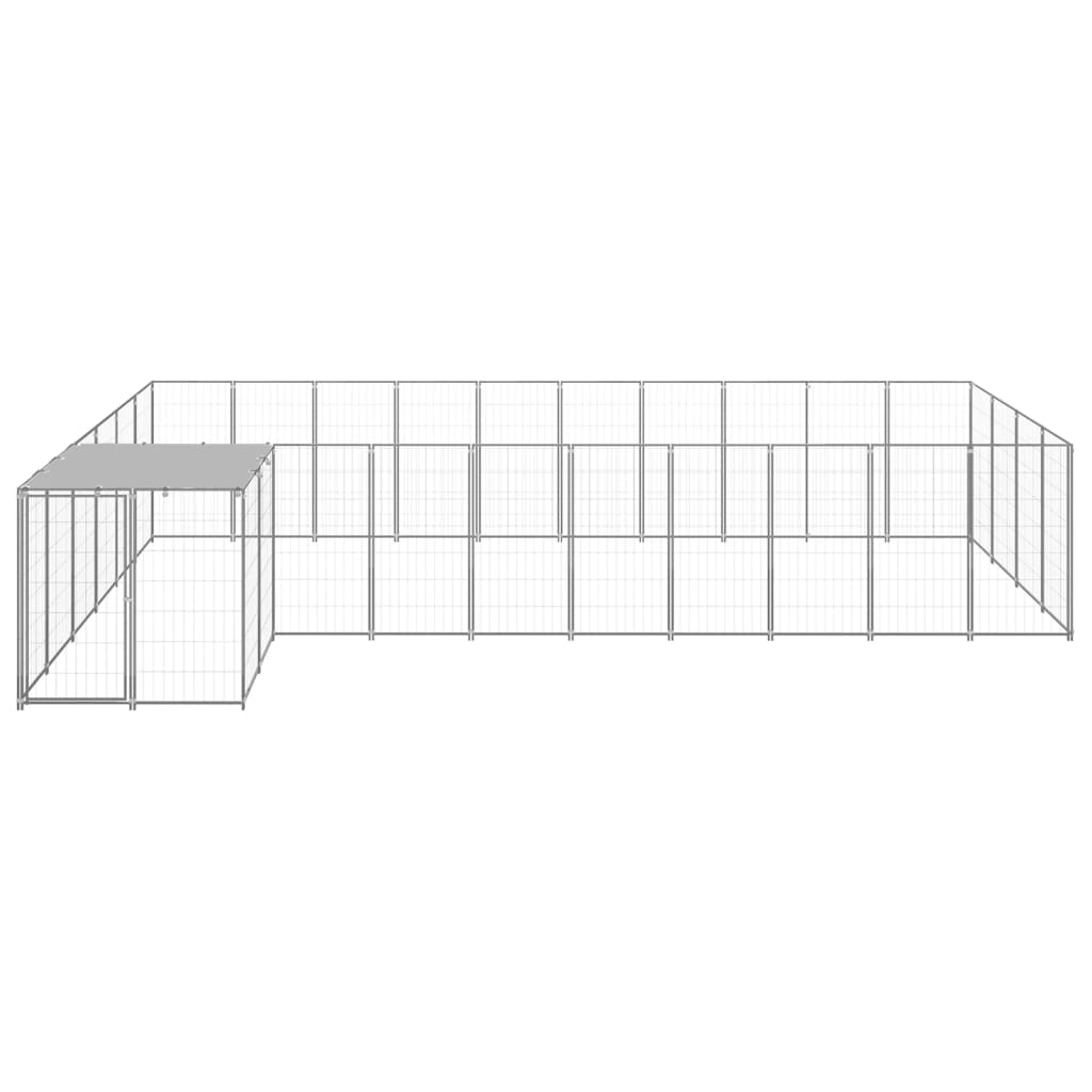 Dog-Kennel-Silver-1433-ftsup2-Steel-1971264-1