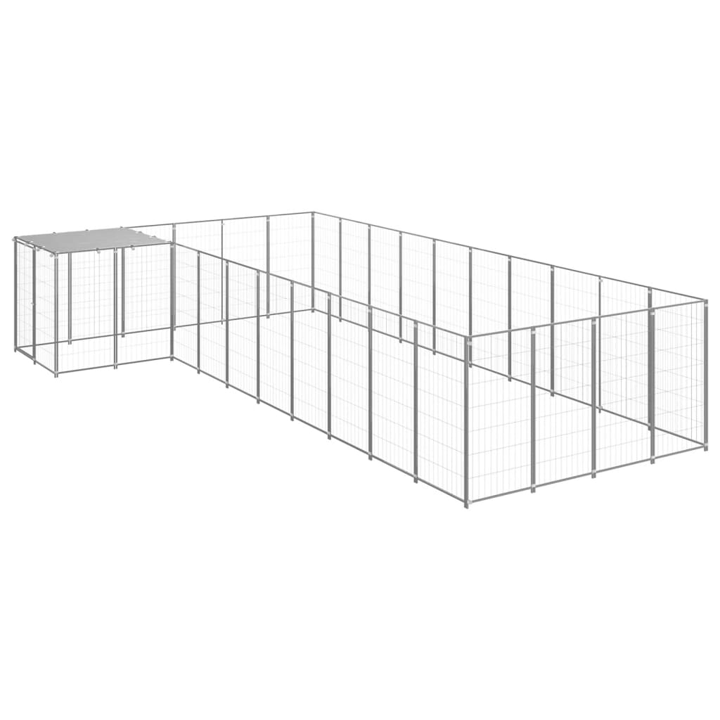 Dog-Kennel-Silver-1433-ftsup2-Steel-1971264-4