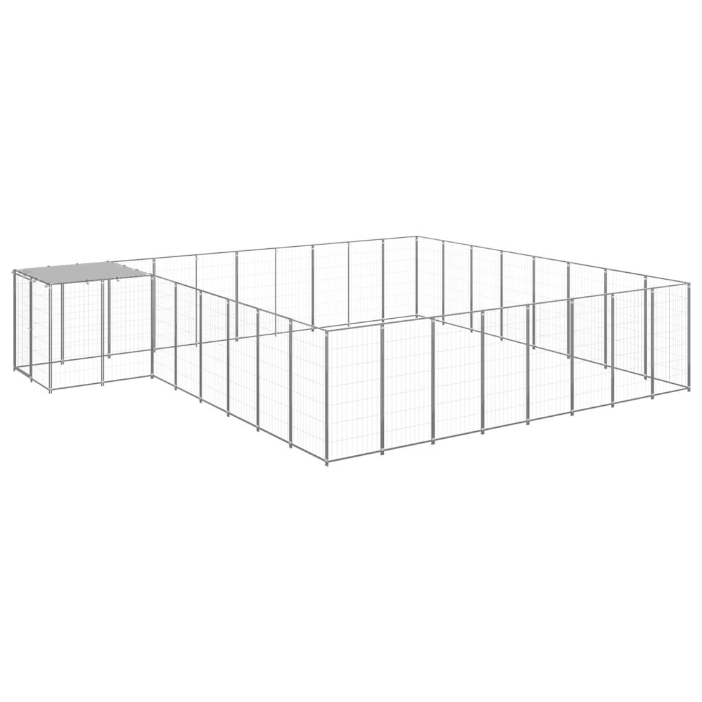 Dog-Kennel-Silver-2214-ftsup2-Steel-1972408-2