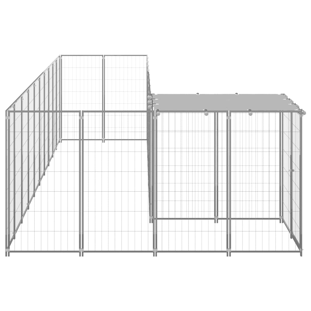 Dog-Kennel-Silver-781-ftsup2-Steel-1971265-4