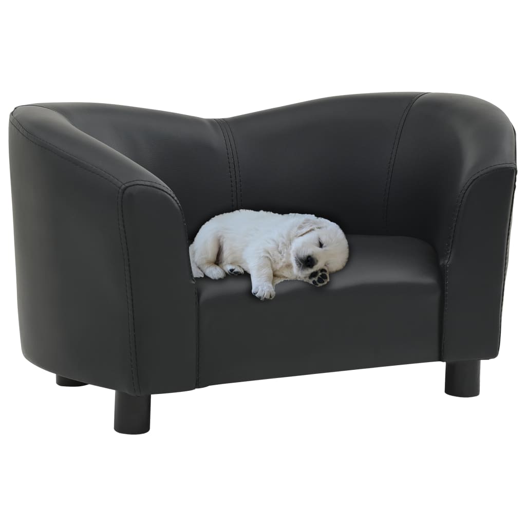 Dog-Sofa-Black-264quotx161quotx154quot-Faux-Leather-1967287-1