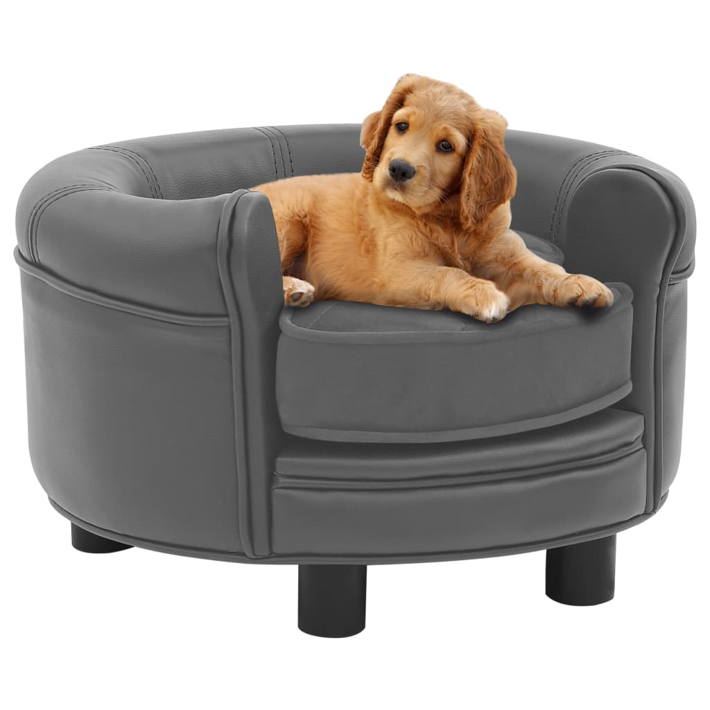 Dog-Sofa-Gray-189quotx189quotx126quot-Plush-and-Faux-Leather-1967339-1