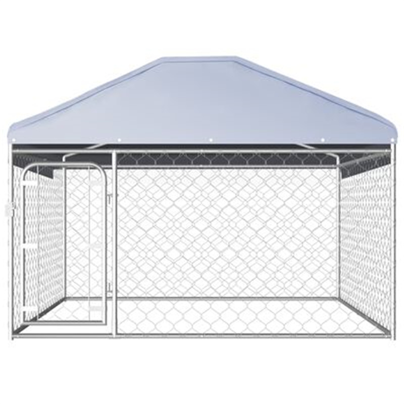 EU-Direct-vidaXL-Outdoor-Dog-Kennel-144493-Puppy-Heavy-Duty-Cage-Galvanized-Steel-Frame-Fence-Plaype-1941938-4