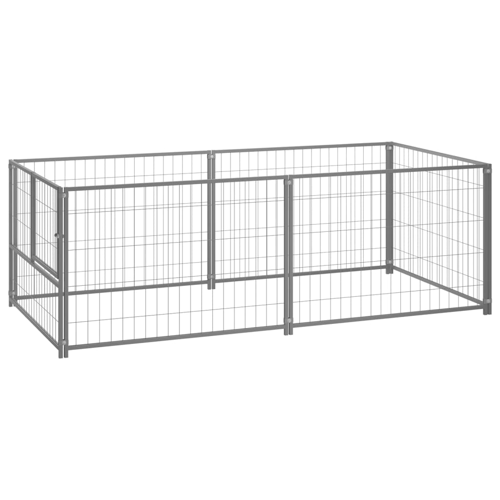 EU-Direct-vidaxl-150793-Outdoor-Dog-Kennel-Silver-200x100x70-cm-Steel-House-Cage-Foldable-Puppy-Cats-1948517-1