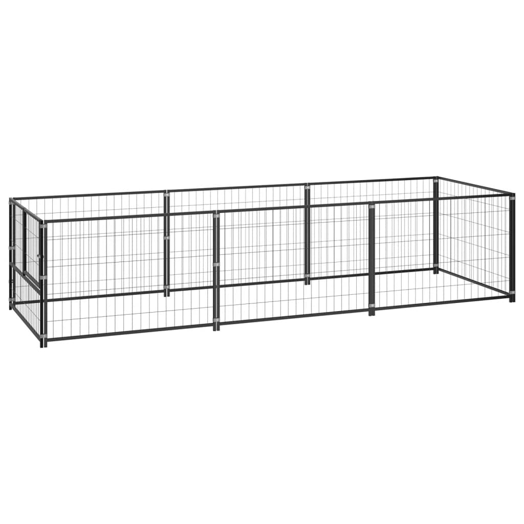 EU-Direct-vidaxl-3082093-Outdoor-Dog-Kennel-3-msup2-House-Cage-Foldable-Puppy-Cats-Sleep-Metal-Playp-1948525-1