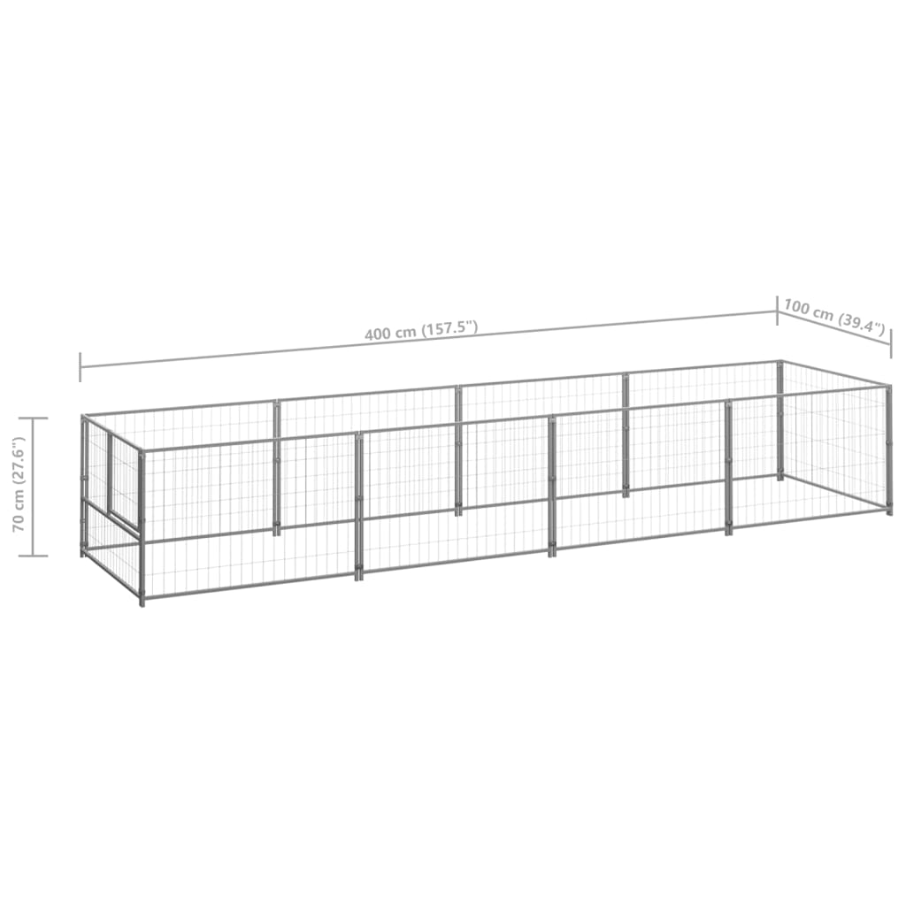 EU-Direct-vidaxl-3082102-Outdoor-Dog-Kennel-Silver-4-msup2-Steel-House-Cage-Foldable-Puppy-Cats-Slee-1948941-6
