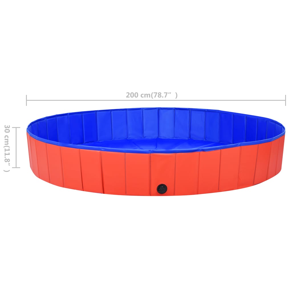 EU-Direct-vidaxl-92600-Foldable-Dog-Swimming-Pool-Red-200x30-cm-PVC-Puppy-Bath-Collapsible-Bathing-f-1948292-8