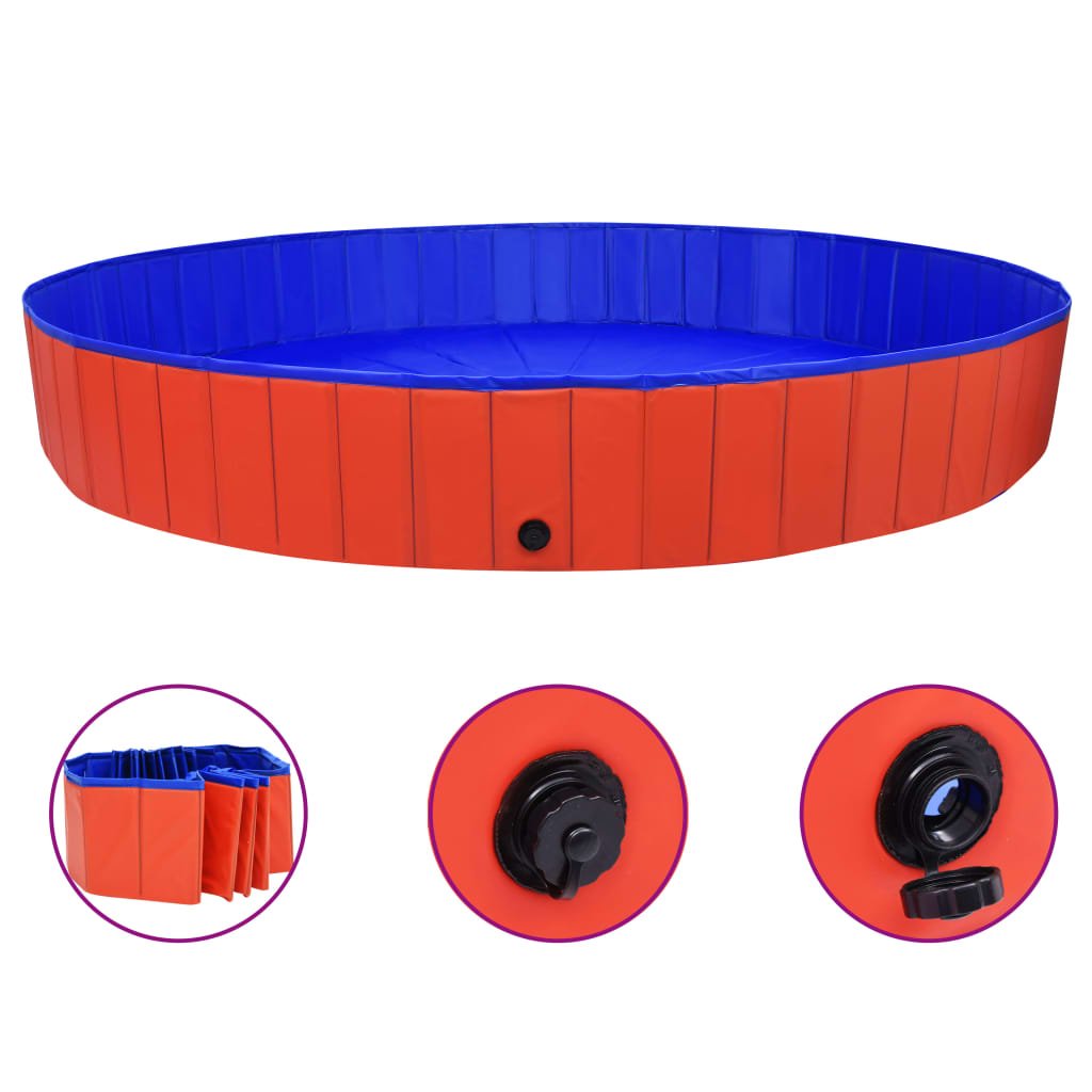 EU-Direct-vidaxl-92601-Foldable-Dog-Swimming-Pool-Red-300x40-cm-PVC-Puppy-Bath-Collapsible-Bathing-f-1948293-2
