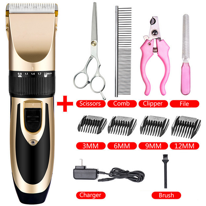 Electric-Low-noise-Pet-Dog-Cat-Animal-Hair-Trimmer-Grooming-Clipper-Comb-Kit-1640146-9