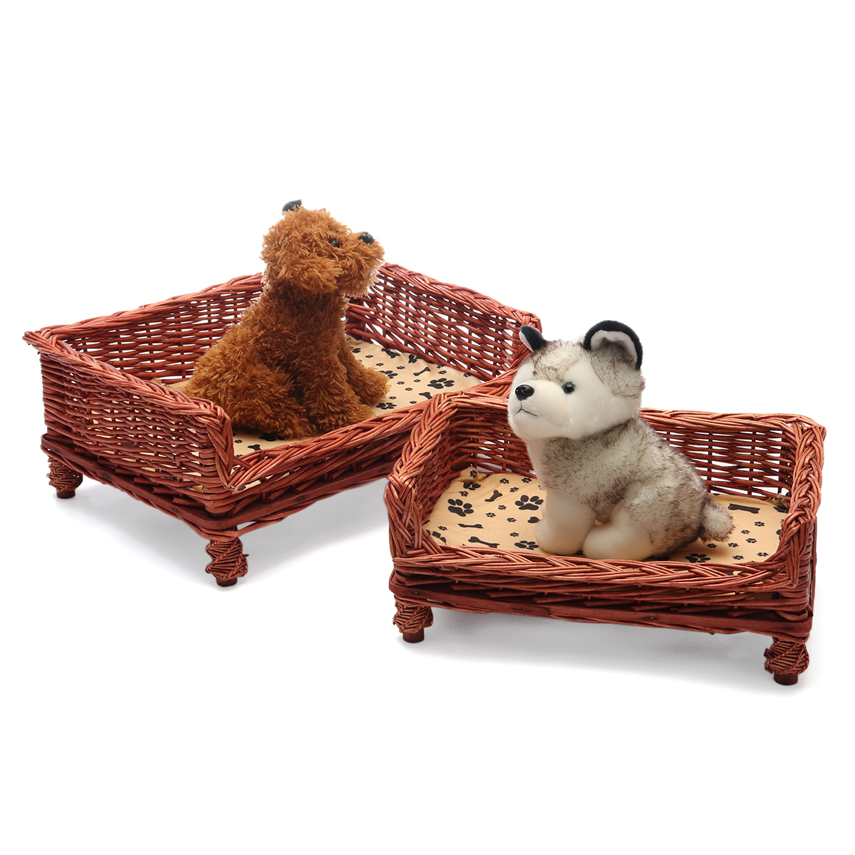 HAND-WOVEN-Wicker-Pet-Bed-Dog-Cat-Basket-Shabby-Chic-Sleeping-Durable-Washable-1640468-3