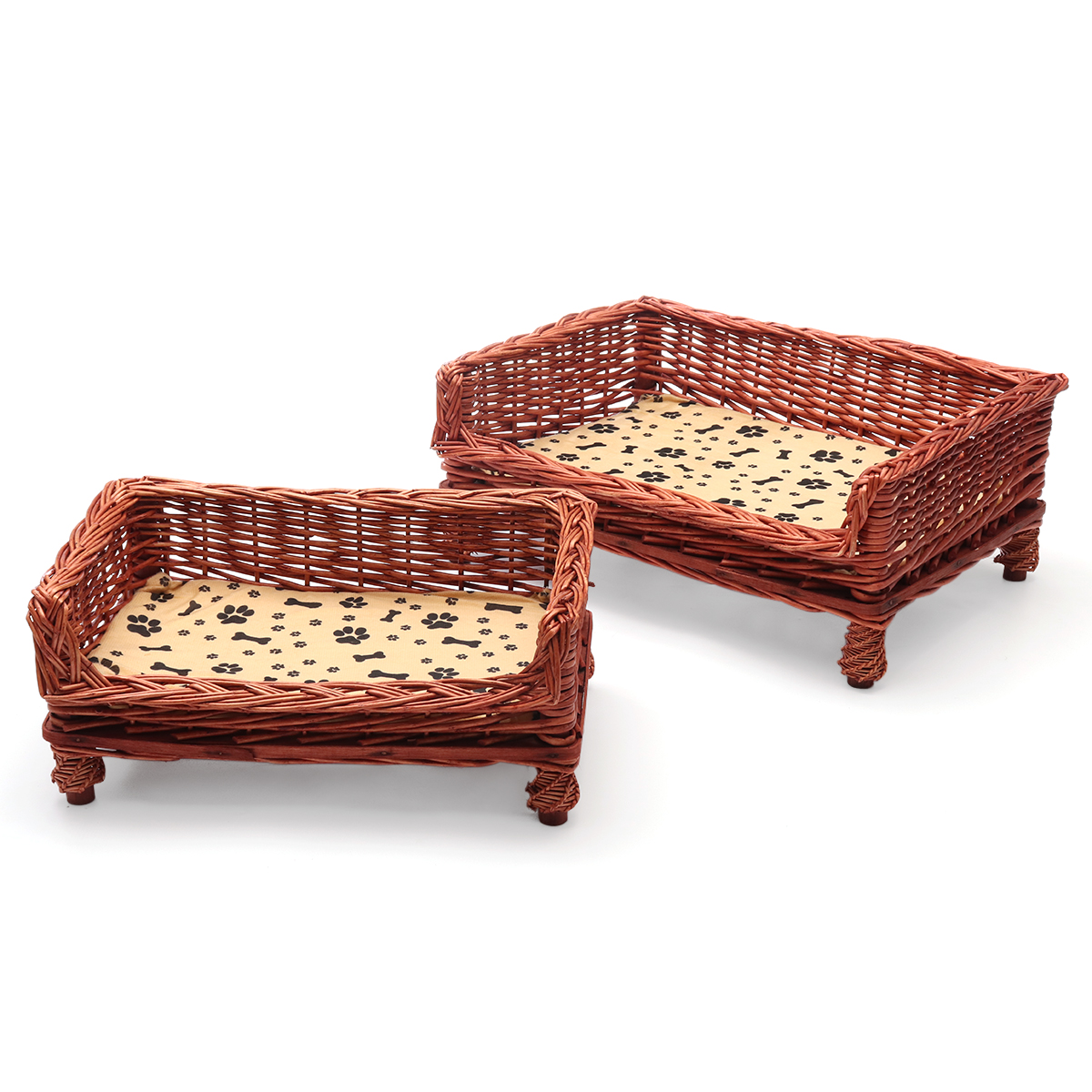 HAND-WOVEN-Wicker-Pet-Bed-Dog-Cat-Basket-Shabby-Chic-Sleeping-Durable-Washable-1640468-5