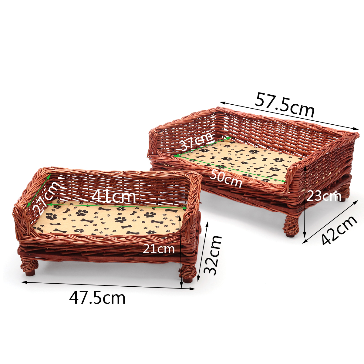 HAND-WOVEN-Wicker-Pet-Bed-Dog-Cat-Basket-Shabby-Chic-Sleeping-Durable-Washable-1640468-6