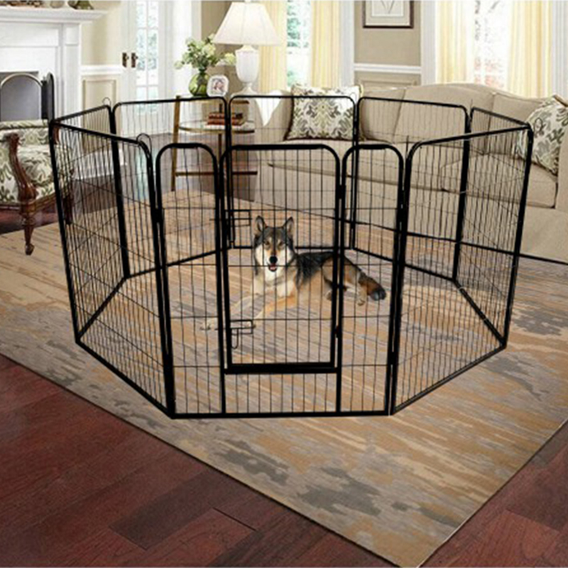 High-Quality-Wholesale-Cheap-Best-Large-Indoor-Metal-Puppy-Dog-Run-Fence-Iron-Pet-Dog-Door-Playpen-1491674-1