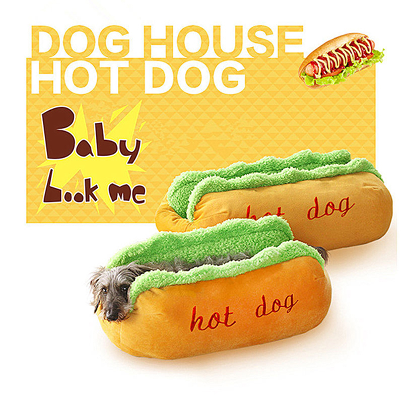 Hot-Dog-Shape-Pet-Mattress-Puppy-Cat-Soft-And-Dirty-Pet-Bed-S-LSize-1170378-1