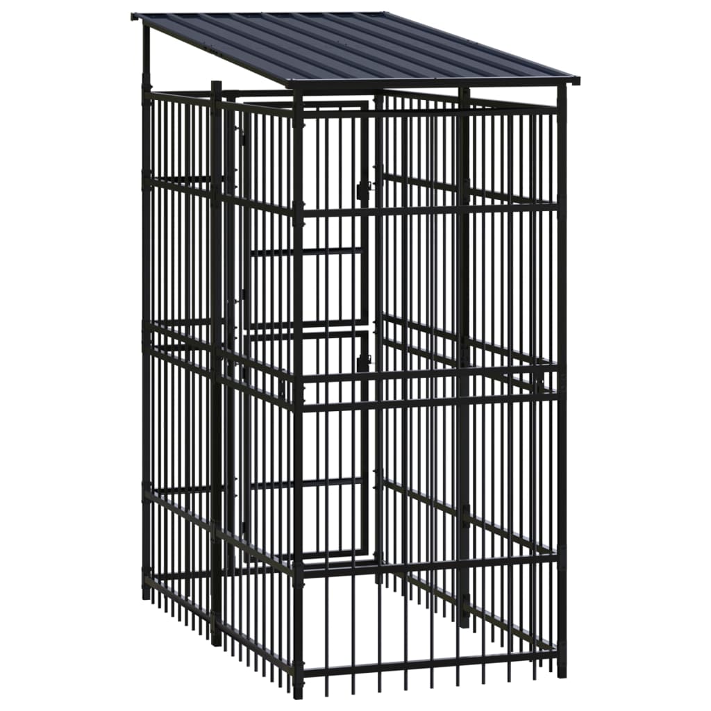 Outdoor-Dog-Kennel-with-Roof-Steel-198-ftsup2-1972387-1