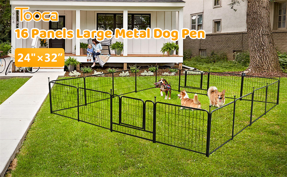 PawGiant-Dog-Pen-16-Panels-24-Inch-High-RV-Dog-Playpen-OutdoorIndoor-Dog-Fence-Exercise-Pet-Pen-for--1897461-3
