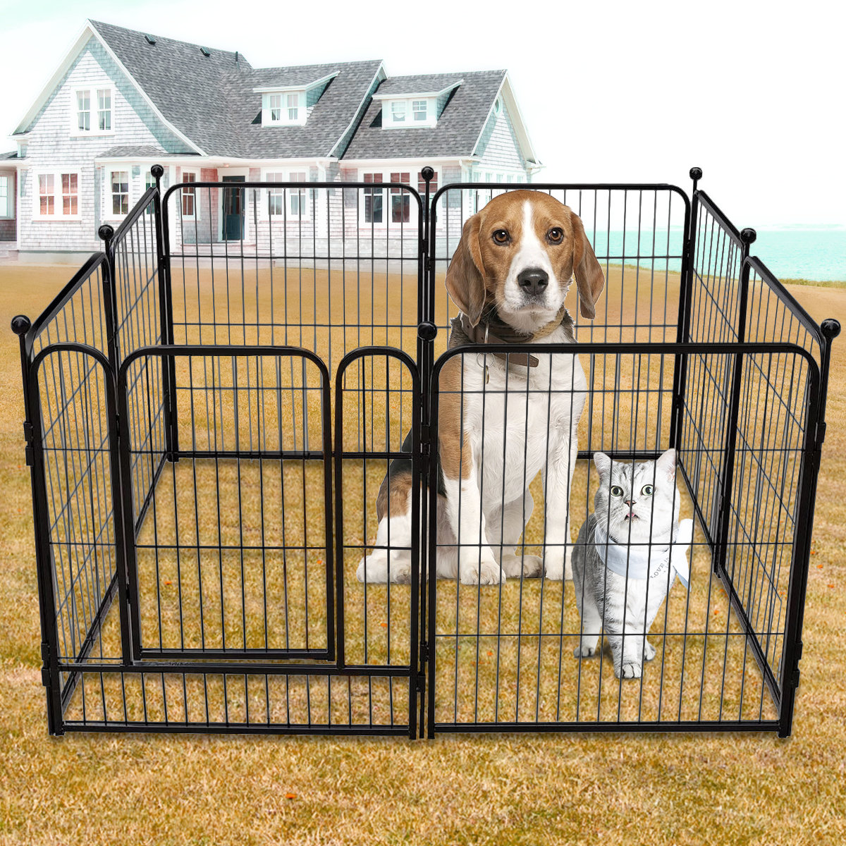 PawGiant-Dog-Pen-8-Panels-40quot-Height-RV-Dog-Fence-Outdoor-Playpens-Exercise-Pen-for-Dogs-Metal-Pr-1828107-2