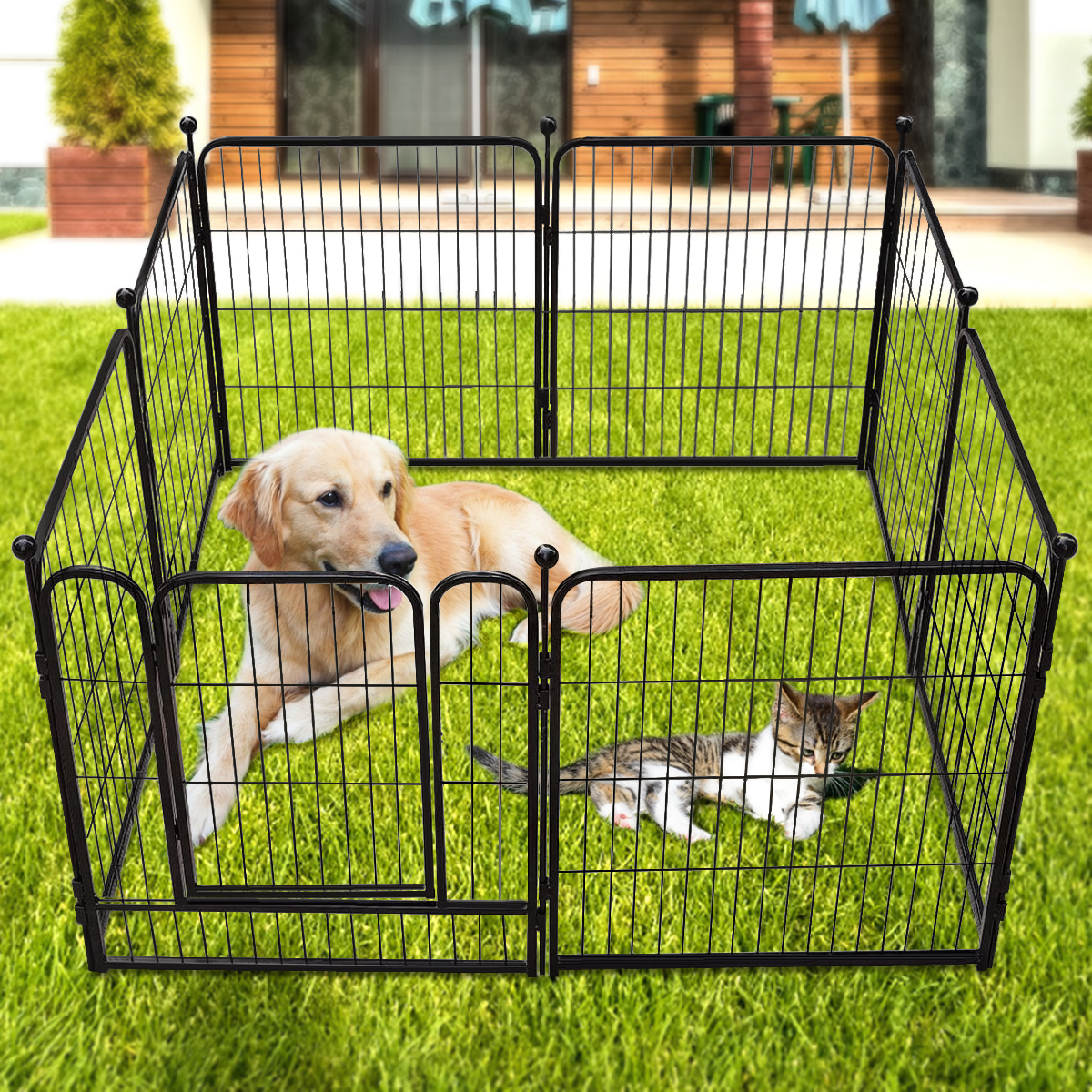 PawGiant-Dog-Pen-8-Panels-40quot-Height-RV-Dog-Fence-Outdoor-Playpens-Exercise-Pen-for-Dogs-Metal-Pr-1828107-3