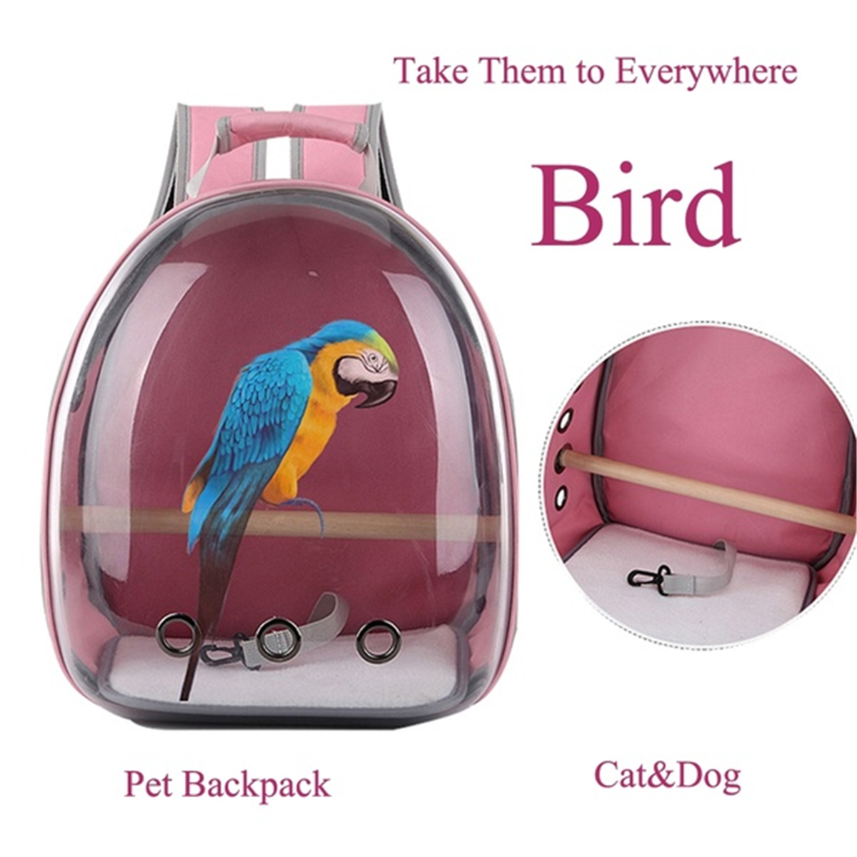 Pet-Cat-Parrot-Bird-Carrier-Travel-Breathable-Transparent-Space-Capsule-Backpack-1631367-1