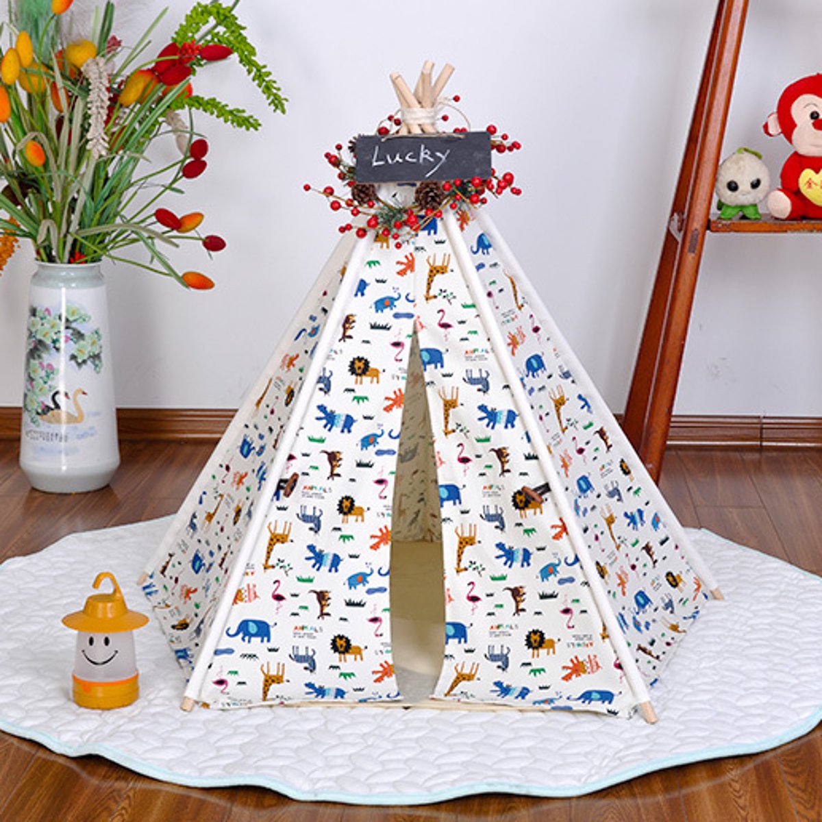 Pet-Dog-House-Washable-Tent-Puppy-Cat-Indoor-Outdoor-Home-Play-Teepee--Pet-Bed-1346120-2