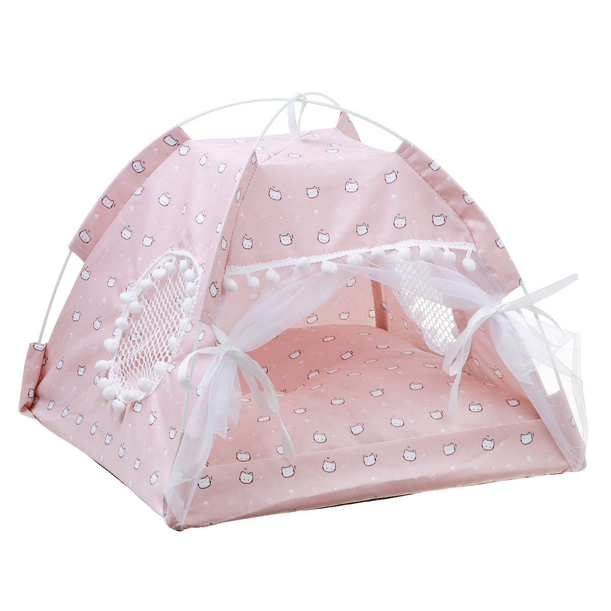 Pet-Tent-Cat-Bed-Puppy-House-Cushion-Pad-Bed-Flamingo-Pattern-Indo-1825833-6