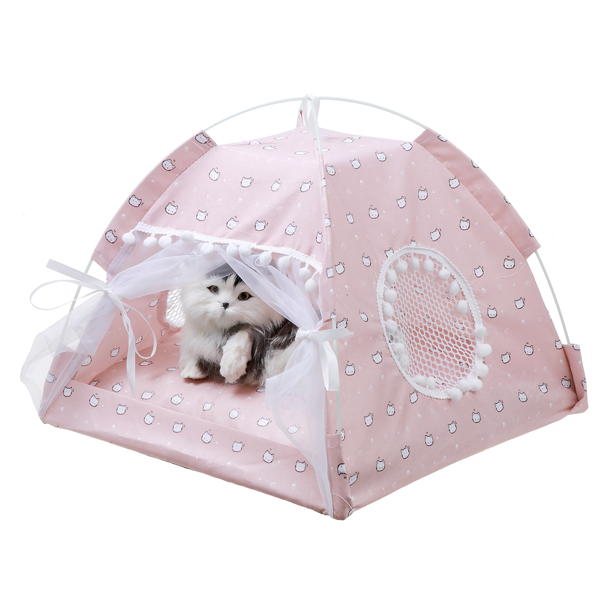 Pet-Tent-Cat-Bed-Puppy-House-Cushion-Pad-Bed-Flamingo-Pattern-Indo-1825833-7
