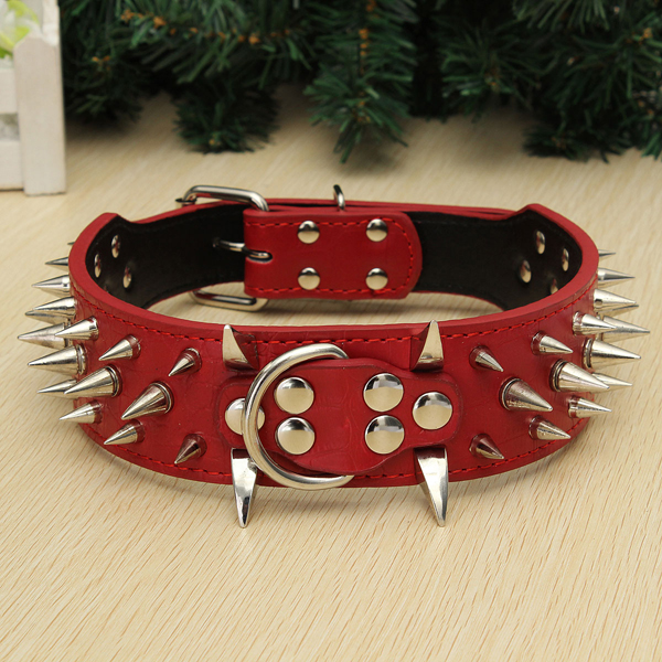 S-Spiked-Studded-Leather-Pet-Bulldog-Dog-Mastiff-Heavy-Collar-968836-11