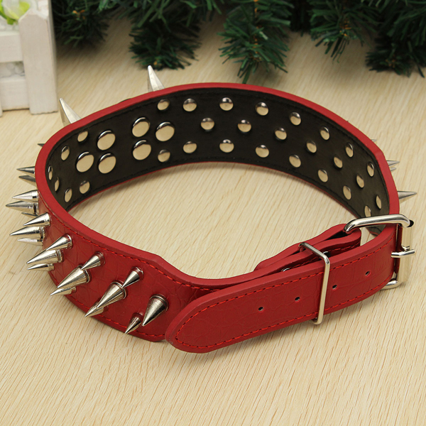 S-Spiked-Studded-Leather-Pet-Bulldog-Dog-Mastiff-Heavy-Collar-968836-12