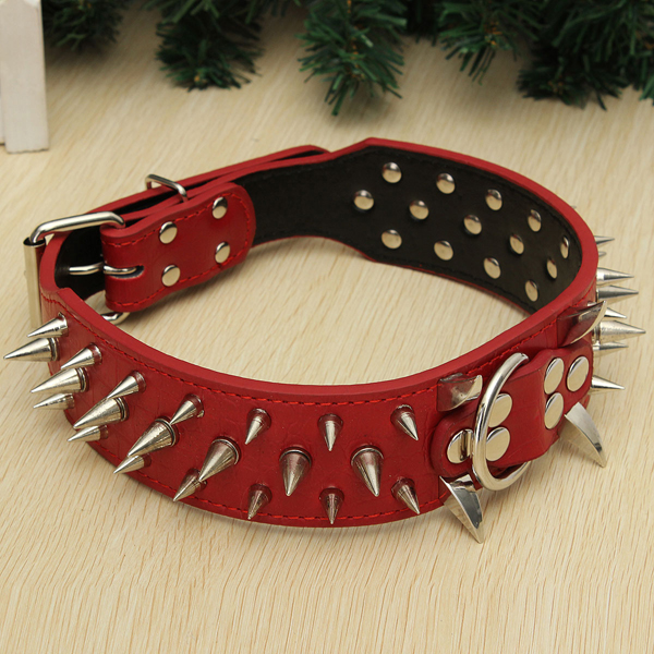 S-Spiked-Studded-Leather-Pet-Bulldog-Dog-Mastiff-Heavy-Collar-968836-10