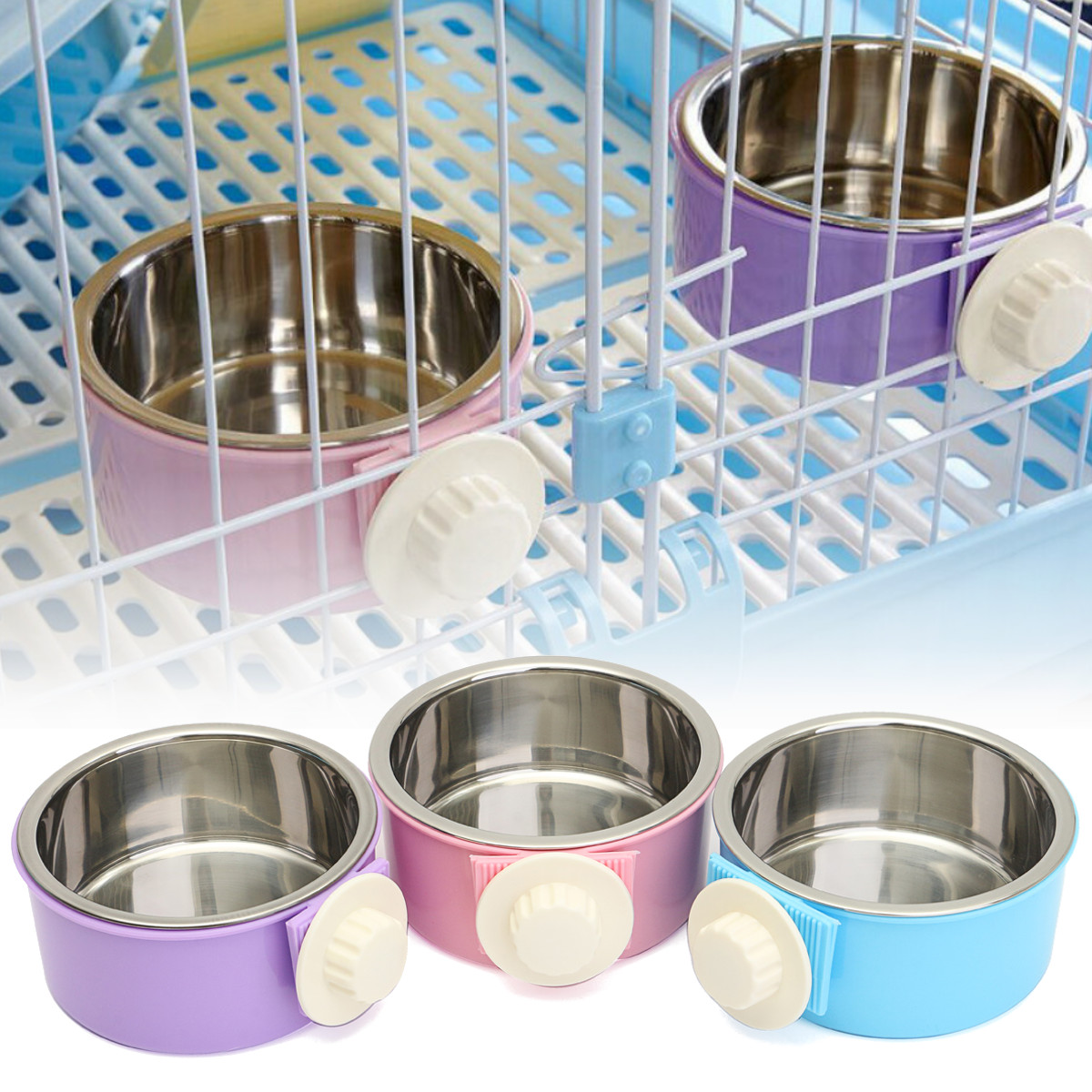 Stainless-Steel-Dog-Cat-Bird-Puppy-Pet-Hanging-Cage-Bowl-Feeding-Water-Food-1341073-7