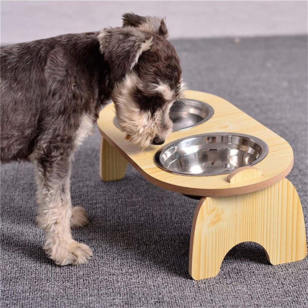 Stainless-Steel-Pet-Bowl-with-High-Quality-Wood-Mat-Feeder-SingleDouble-Bowls-Set-for-Dogs-Cats-and--1902249-9