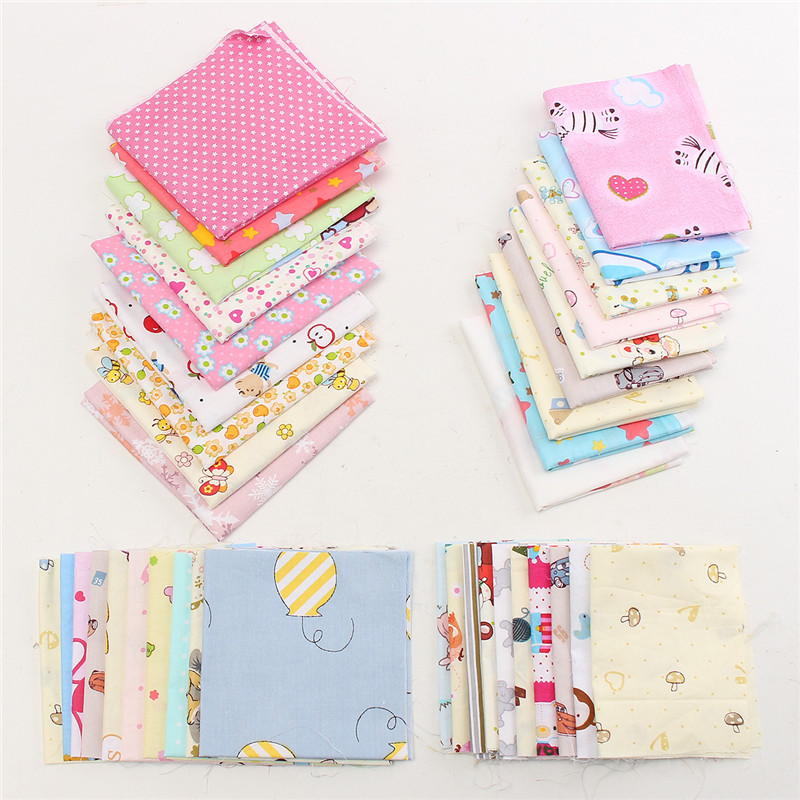 10PCS-DIY-Cute-Cartoon-Pattern-Cotton-Material-Vintage-Shabby-Chic-Summer-Cloth-Colors-1075583-1