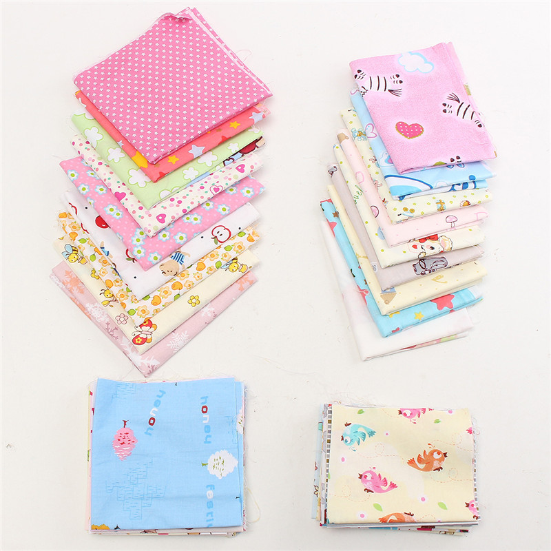 10PCS-DIY-Cute-Cartoon-Pattern-Cotton-Material-Vintage-Shabby-Chic-Summer-Cloth-Colors-1075583-2