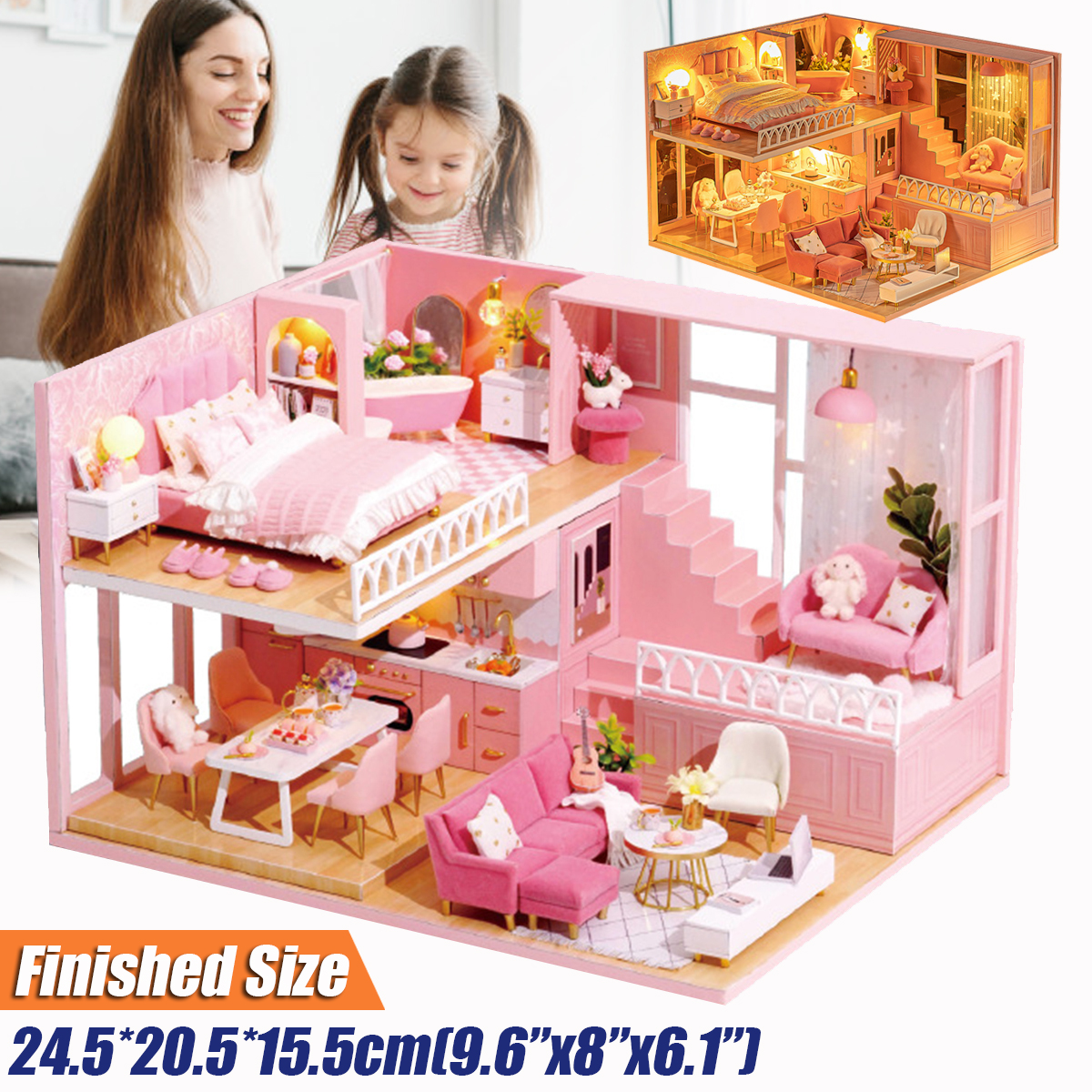 124-Wooden-3D-DIY-Handmade-Assemble-Miniature-Doll-House-Kit-Toy-with-Furniture-for-Kids-Gift-Collec-1730578-1