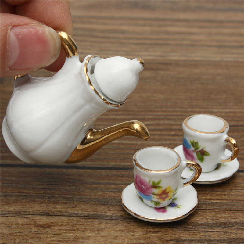8pcs-Porcelain-Vintage-Tea-Sets-Teapot-Coffee-Retro-Floral-Cups-Doll-House-Decor-Toy-1126421-4