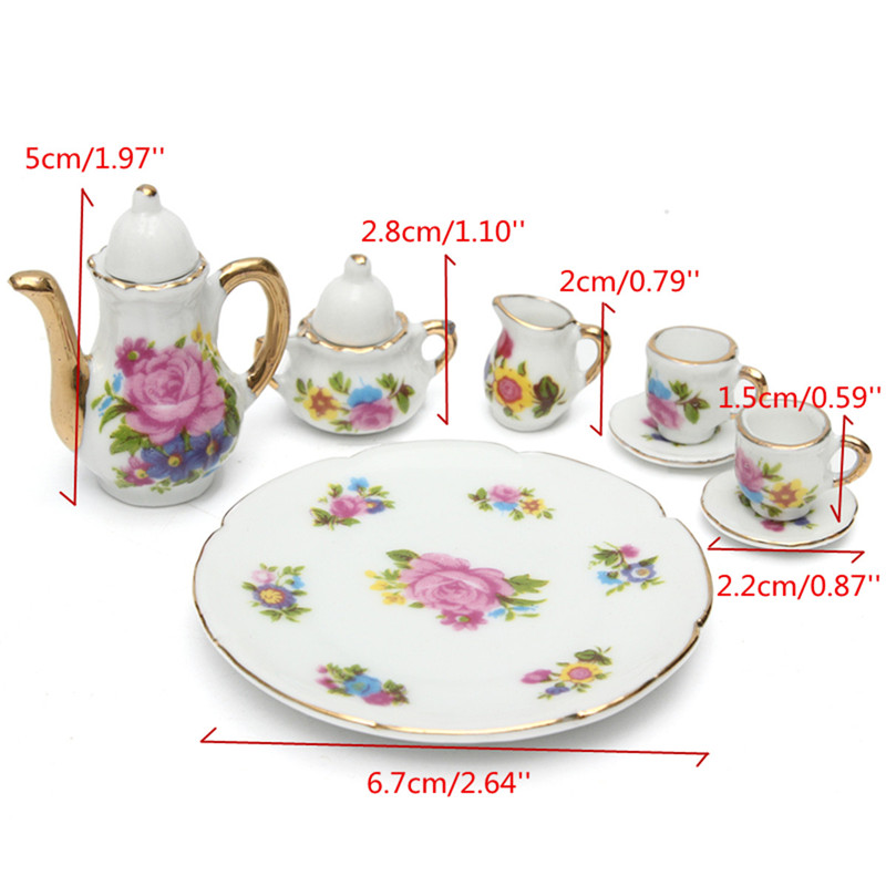 8pcs-Porcelain-Vintage-Tea-Sets-Teapot-Coffee-Retro-Floral-Cups-Doll-House-Decor-Toy-1126421-7
