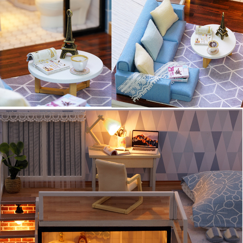 CuteRoom-L-023-Blue-Time--DIY-House-With-Furniture-Music-Light-Cover-Miniature-Model-Gift-Decor-1249381-6