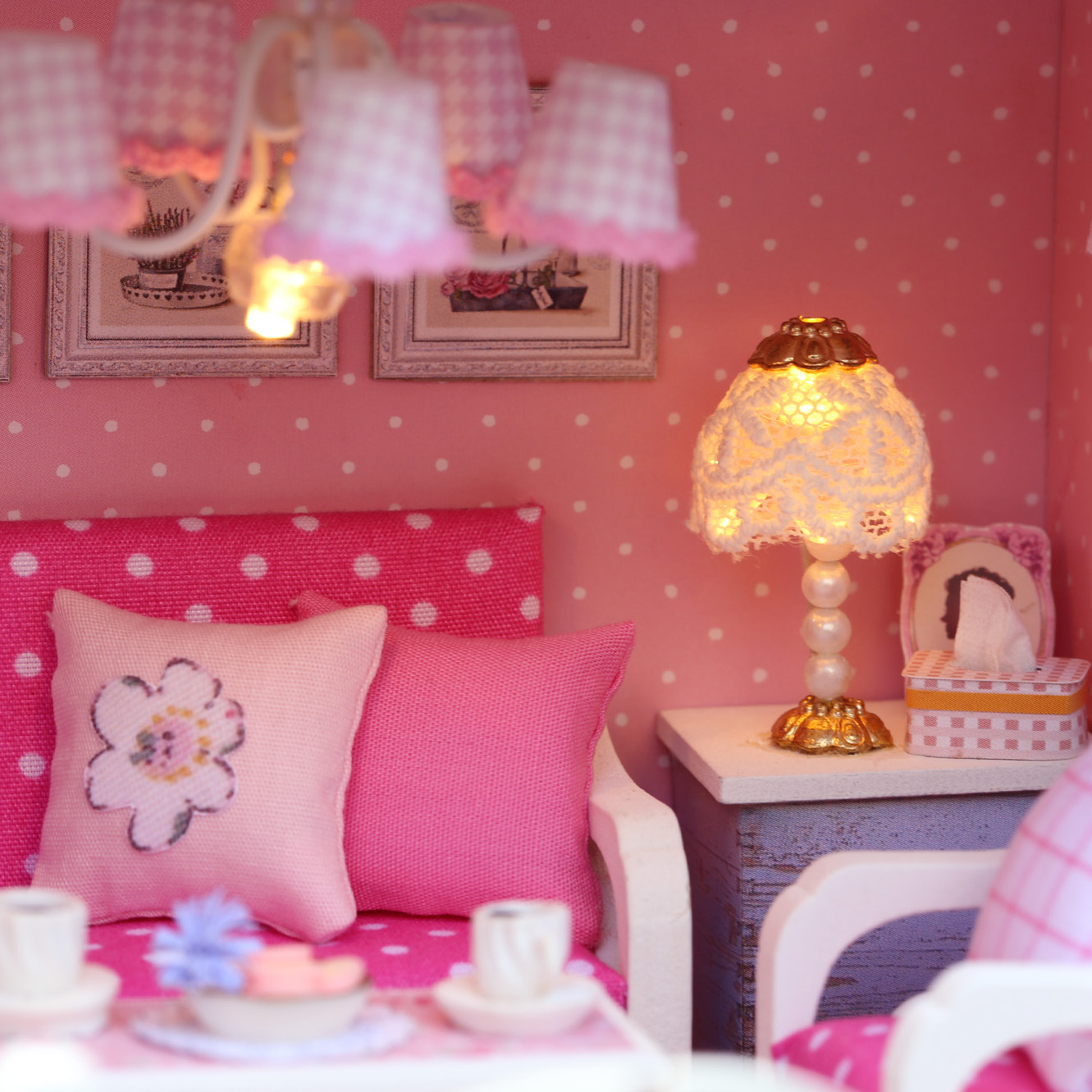 Cuteroom-124-DIY-Wooden-Dollhouse-Pink-Cherry-Handmade-Decorations-Model-with-LED-LightMusic-Birthda-1068341-8
