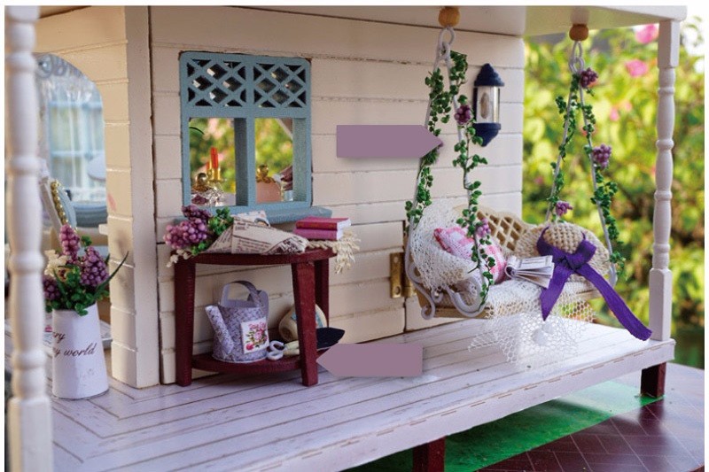 Cuteroom-124DIY-Handicraft-Miniature-Voice-Activated-LED-LightMusic-with-Cover-Provence-Dollhouse-1043545-11