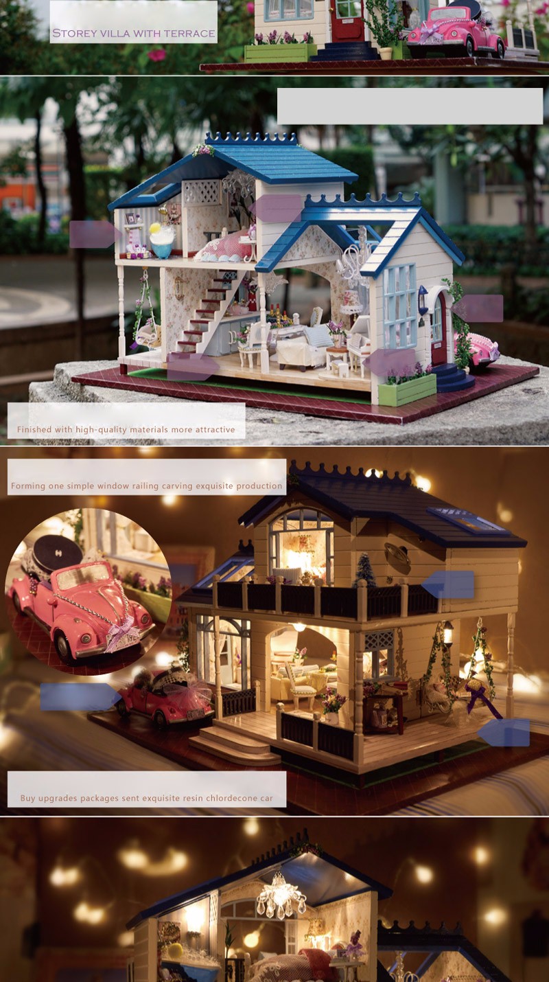 Cuteroom-124DIY-Handicraft-Miniature-Voice-Activated-LED-LightMusic-with-Cover-Provence-Dollhouse-1043545-3